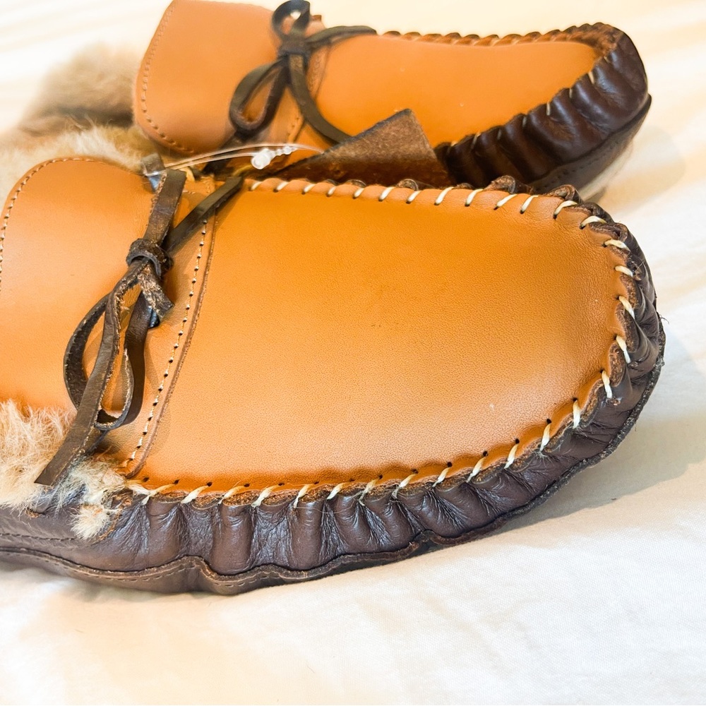 Leather slippers